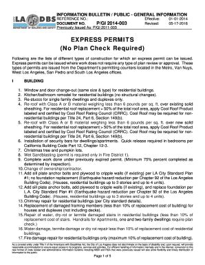 EXPRESS PERMITS (No Plan Check Required) .